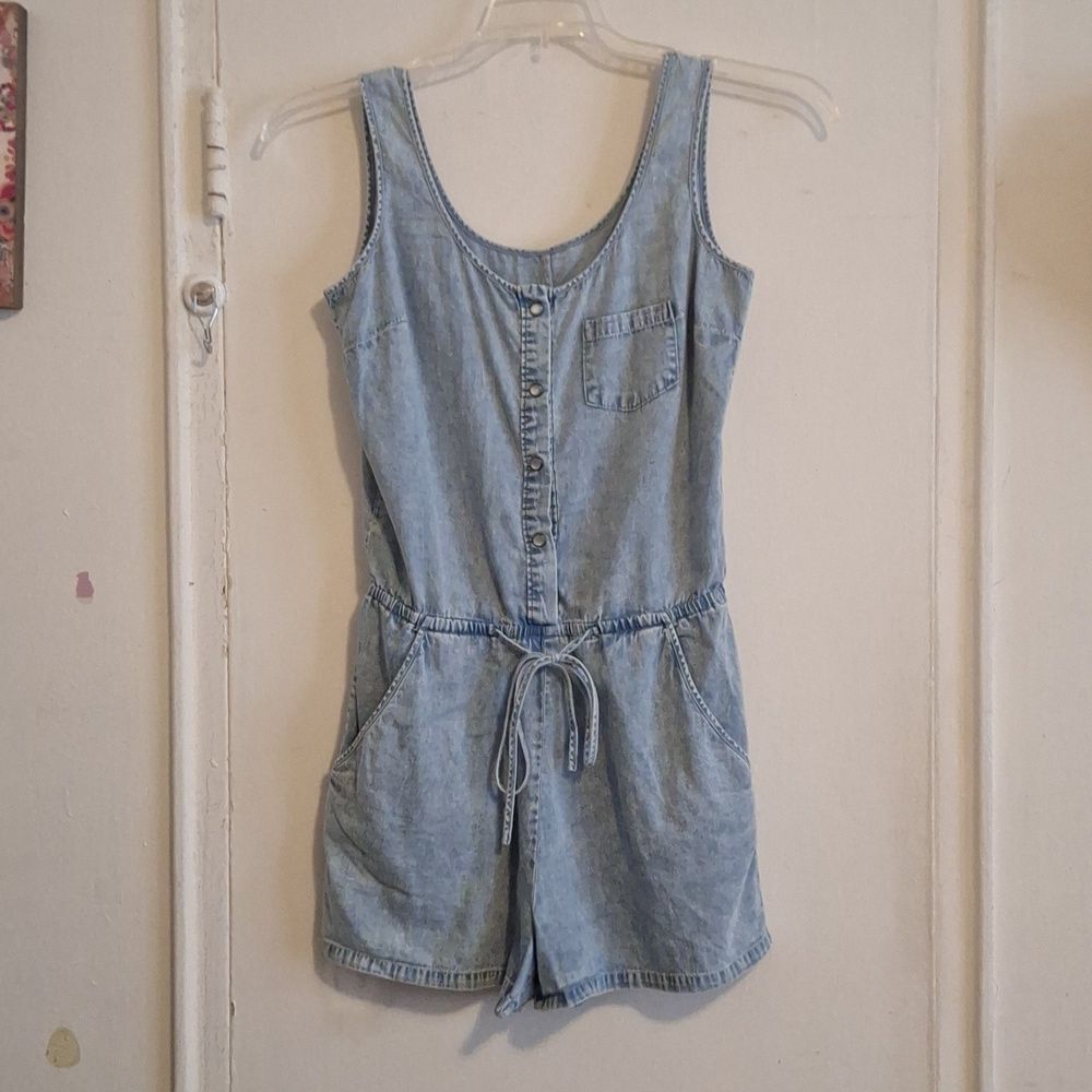 Cotton denim Buffalo romper